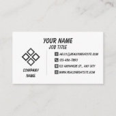 Minimalist White and Black Professional Business C Visitekaartje (Voorkant)