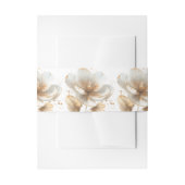 Minimalist White and Gold Wedding  Uitnodigingen Wikkel (Voorkant Voorbeeld)