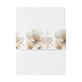 Minimalist White and Gold Wedding  Uitnodigingen Wikkel (Achterkant Voorbeeld)