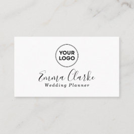 Minimalist White Black Scan Code Business Card Visitekaartje