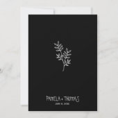 Minimalist White branches and Leaves for Wedding Kaart (Voorkant)