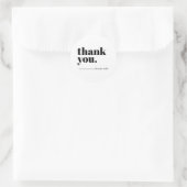 Minimalist White Business Customer Thank You Ronde Sticker (Tas)