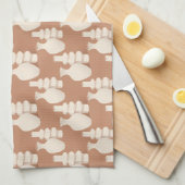 Minimalist white ceramic vases on a brown theedoek (Quarter Fold)