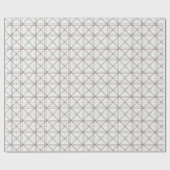 Minimalist White Christmas Geometric Plaid Cadeaupapier (Vlak)