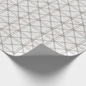 Minimalist White Christmas Geometric Plaid Cadeaupapier (Hoek)