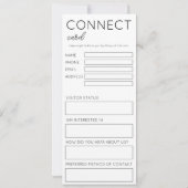 Minimalist White Church Connection Card Kaart (Achterkant)