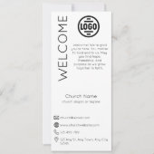 Minimalist White Church Connection Card Kaart (Voorkant)