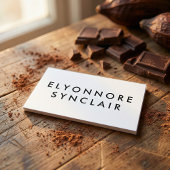 Minimalist White Craft Chocolate Maker QR Code Visitekaartje