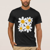 Minimalist White Daisy Flowers T-shirt (Voorkant)