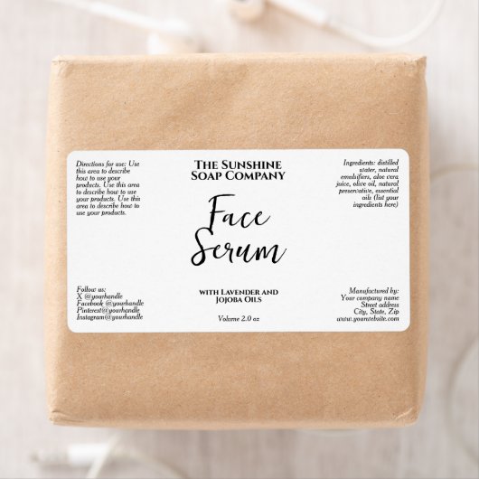 Minimalist White Dropper Bottle Label (Insitu)