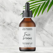 Minimalist White Dropper Bottle Label