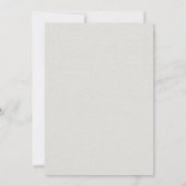 Minimalist White Faux Linen Wedding Invitation Kaart (Achterkant)