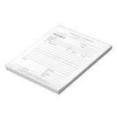 Minimalist White Lawyer Professional Invoice Notitieblok (Linkerzijde)