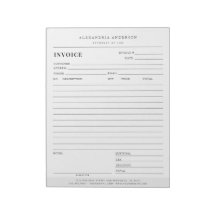 Minimalist White Lawyer Professional Invoice