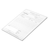 Minimalist White Lawyer Professional Invoice Notitieblok (Schuin)