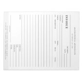Minimalist White Lawyer Professional Invoice Notitieblok (Voorkant)