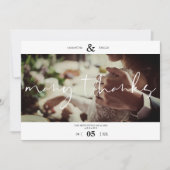 Minimalist White Many Thanks Photo Couple Wedding (Voorkant)