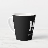 MINIMALIST WHITE ONE LETTER MONOGRAM NAME BLACK LATTE MOK (Linkerhoek)