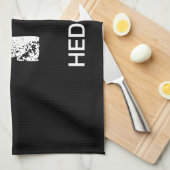MINIMALIST WHITE ONE LETTER MONOGRAM NAME BLACK  THEEDOEK (Quarter Fold)