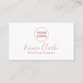 Minimalist White Pink Scan Code Business Card Visitekaartje (Voorkant)