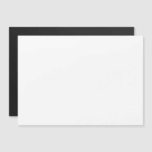 Minimalist white solid plain blank magnetic card (Voorkant / Achterkant)