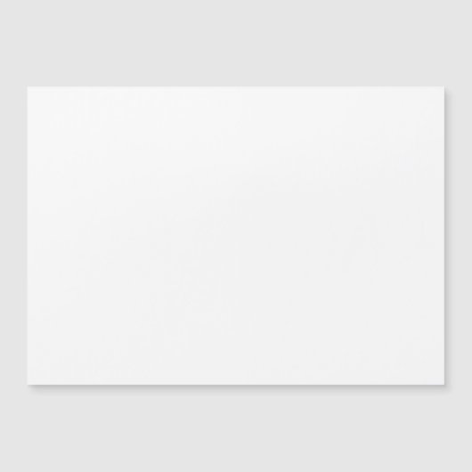 Minimalist white solid plain blank magnetic card (Voorkant)