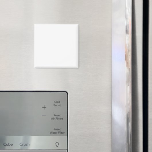 Minimalist white solid plain simple modern elegant magneet (Insitu (Koelkast))