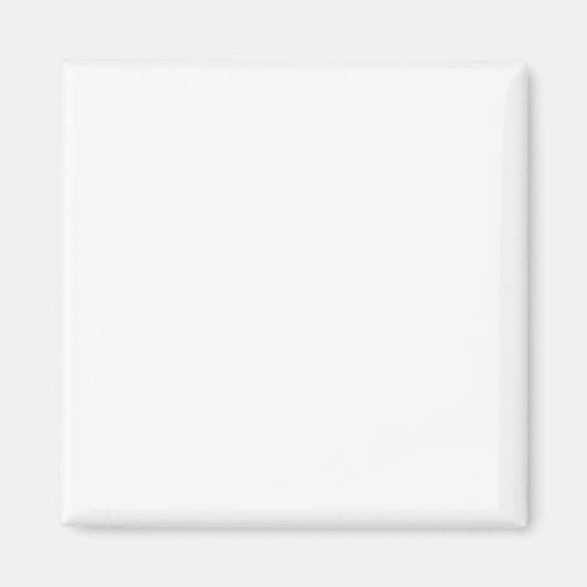 Minimalist white solid plain simple modern elegant magneet (Voorkant)