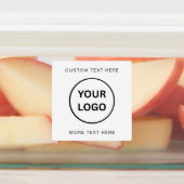 Minimalist White Square Custom Business Logo  Labels (Aangebracht)