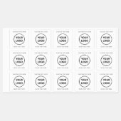 Minimalist White Square Custom Business Logo Labels (Vel)