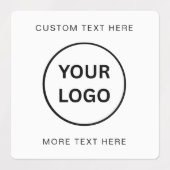 Minimalist White Square Custom Business Logo Labels (Design 2)