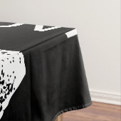 MINIMALIST WHITE THREE LETTER MONOGRAM NAME BLACK  TAFELKLEED (Voorbeeld)