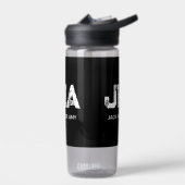 MINIMALIST WHITE THREE LETTER MONOGRAM NAME BLACK WATERFLES (Links)