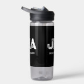 MINIMALIST WHITE THREE LETTER MONOGRAM NAME BLACK WATERFLES (Rechts)