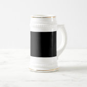 MINIMALIST WHITE TWO LETTER MONOGRAM NAME BLACK BIERPUL (Voorkant rechts)