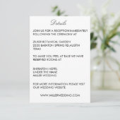 Minimalist White Wedding Details Enclosure Card Informatiekaartje (Staand voorkant)