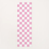 Minimalist White Yoga Mat with Pink Square Accent (Voorkant)