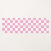 Minimalist White Yoga Mat with Pink Square Accent (Voorkant (horizontaal))