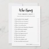 Minimalist Wie kent het paar Vrijgezellenfeest Kaa Save The Date (Voorkant)