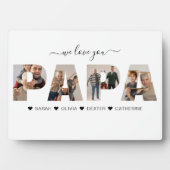 Minimalist Wij houden van je PAPA fotocollage Fotoplaat (voorkant)