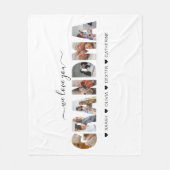 Minimalist Wij houden van kleinmafotocollage Fleece Deken (Voorkant)