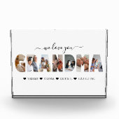 Minimalist Wij houden van kleinmafotocollage Fotoblokken (Voorkant)