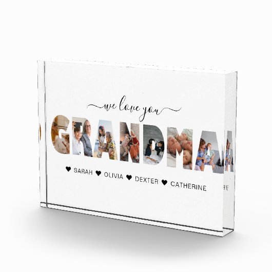 Minimalist Wij houden van kleinmafotocollage Fotoblokken (Rechts)