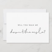 Minimalist Wil je me naar het gangpad brengen? Kaart (Voorkant)