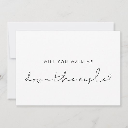 Minimalist Wil je me naar het gangpad brengen? Kaart (Voorkant)