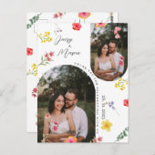 Minimalist Wildflower Botanical bedankt voor de br Briefkaart (Voorkant / Achterkant)