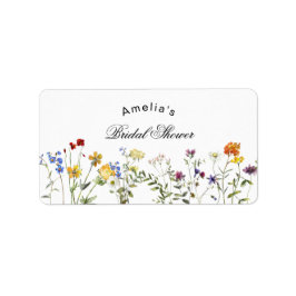 Minimalist Wildflower Bridal Shower Etiket
