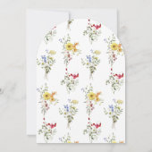 Minimalist Wildflower Bridal Shower Kaart (Achterkant)