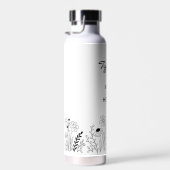 Minimalist Wildflower Cute Maid of Honor Waterfles (Rechts)