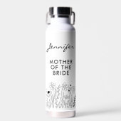 Minimalist Wildflower Mother of the Bride Waterfles (Voorkant)